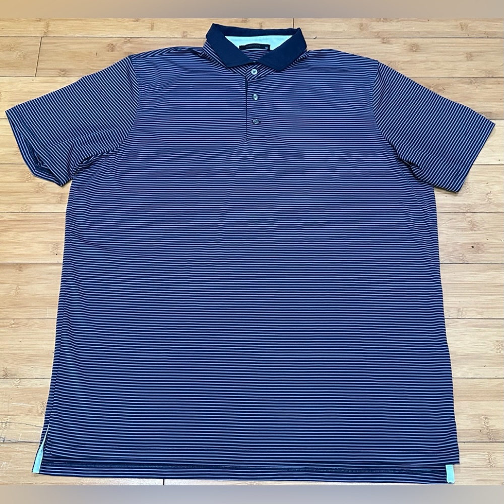 Grayson Performance Stretch Golf Polo Shirt Men’s Size XL Blue Stripped